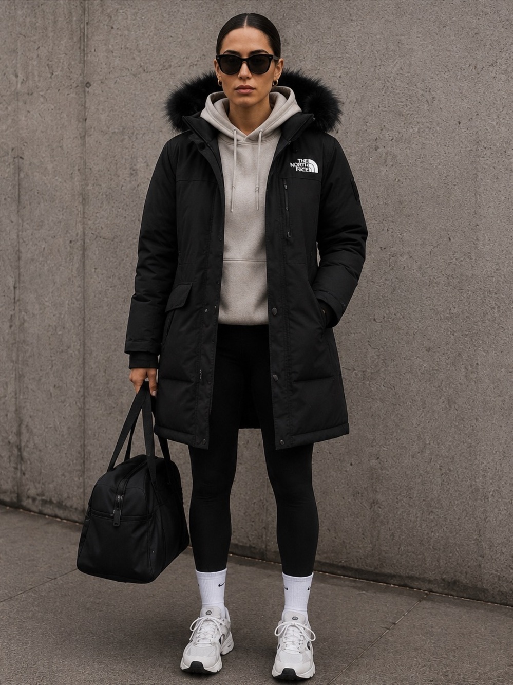 The North Face arctic parka 550 black